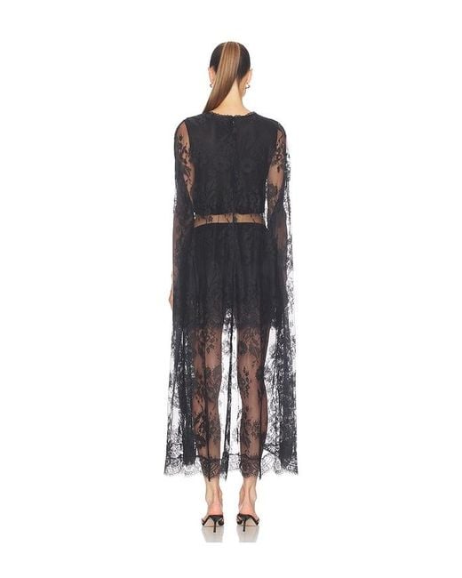 Zimmermann Black Valiant Lace Caped Top
