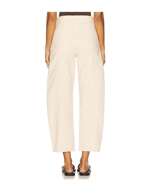 GOOD AMERICAN White Cropped Barrel Pants