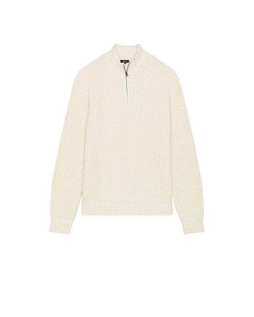 Rails Natural Stratton Quarter Zip Sweater for men
