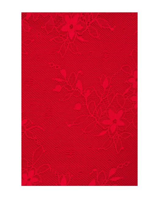AFRM Red Noam Lace Top