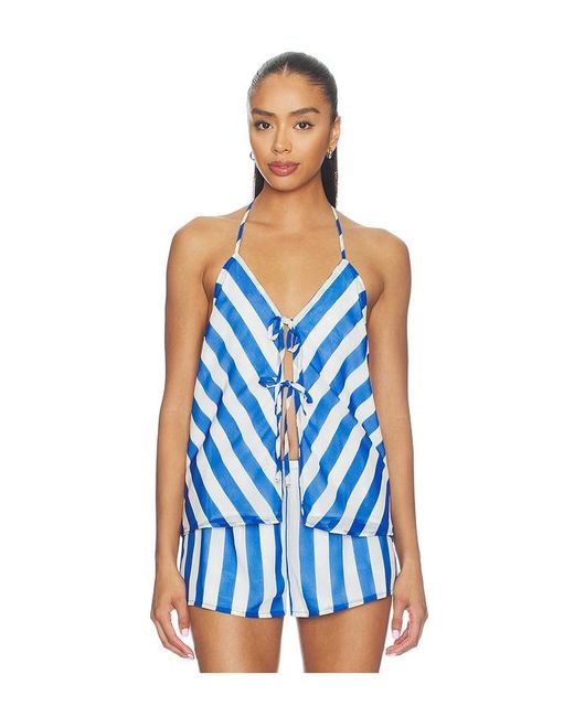 Solid & Striped Blue The Colette Reversible Top