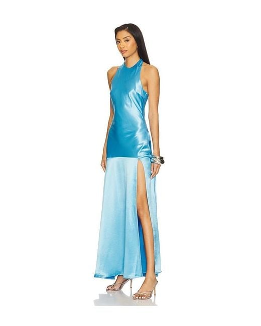 Line & Dot Blue Maxikleid Alessia
