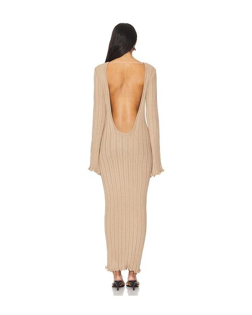 SNDY'S White Baha Long Sleeve Maxi Dress