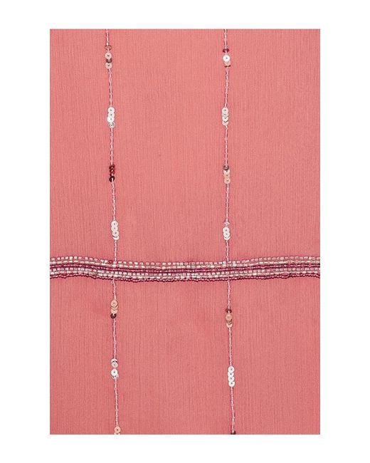 LOBA Red Addison Beaded Mini Dress
