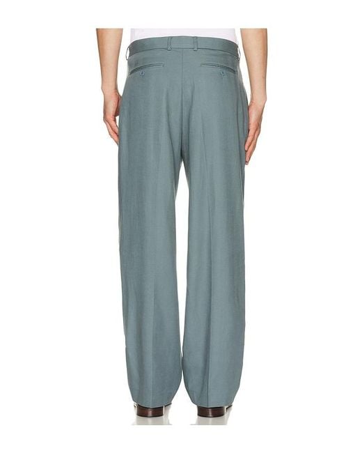 Percival Blue Straight Leg Trousers for men