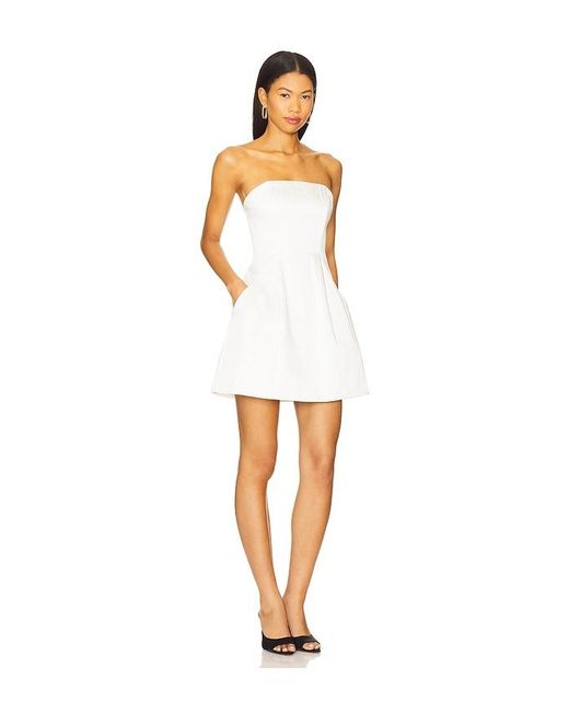 Bardot White Karoline Satin Mini Dress