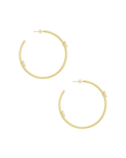 BRACHA Metallic Delta Hoops Eaarrings