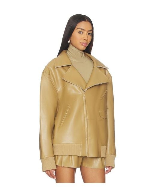 Norma Kamali Yellow Oversized Moto Jacket