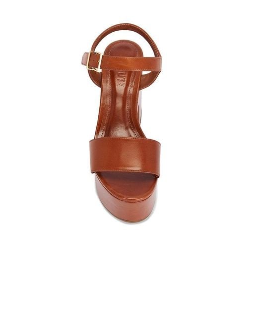 SCHUTZ SHOES Brown Tuke Platform Sandal