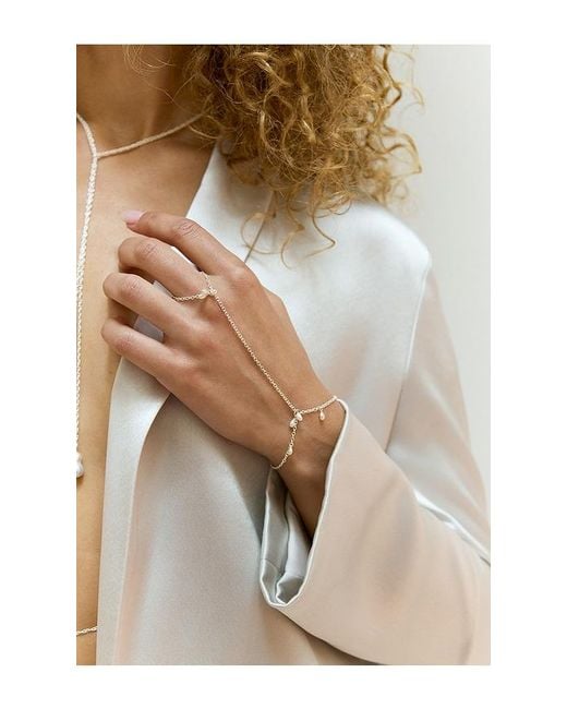 NAiiA White X Revolve Pearl Shaker Hand Chain