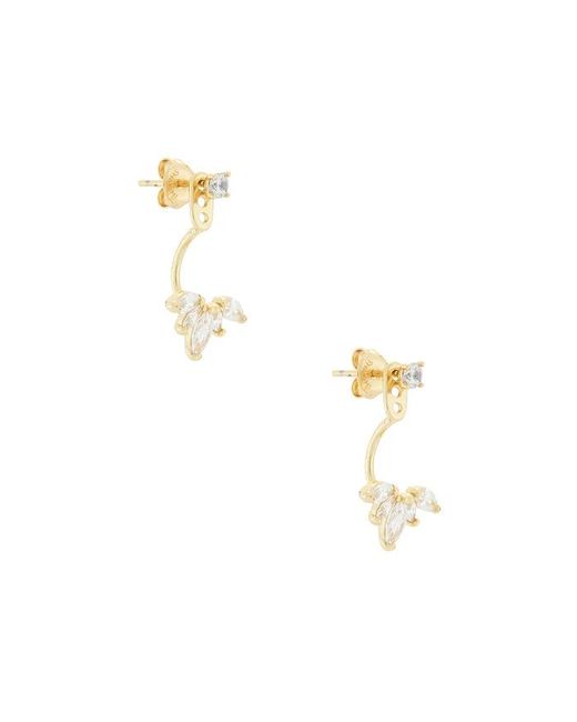 Shashi Multicolor Marquise Pearl Ear Jacket