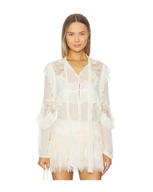 LoveShackFancy White Oberteil Farah