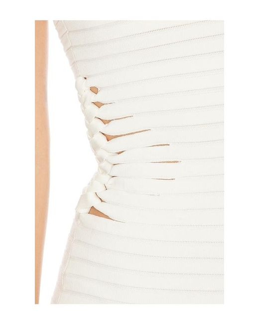 HAELO White Braided Tubular Dress