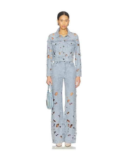 Alice + Olivia Blue Chloe Denim Jacket