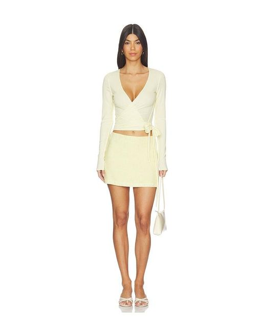 VIR VITA White Margot Wrap Top