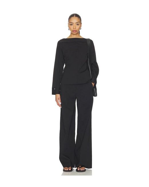 Theory Black High Waisted Trousers