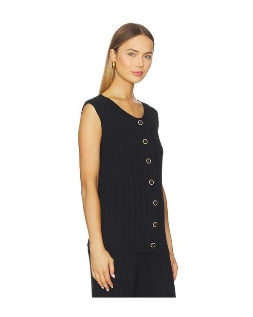SNDY'S Black Baha Ribbed Top