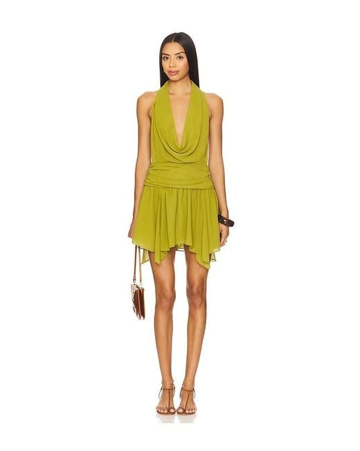Lovers + Friends Yellow Demi Mini Dress
