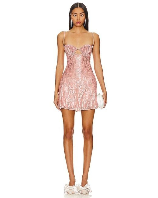 ROBE COURTE SHAI For Love & Lemons en coloris Pink