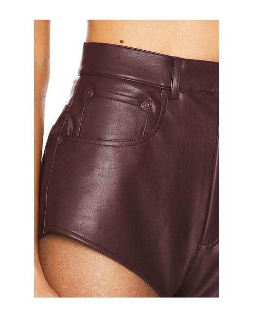 LAPOINTE Multicolor Stretch Faux Leather Mini Short
