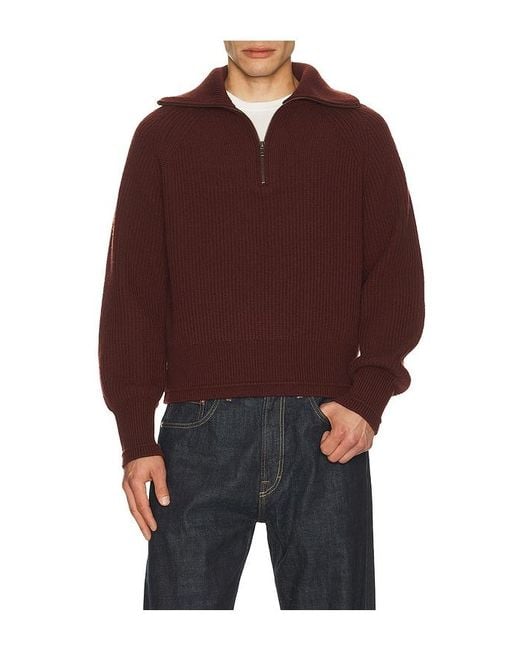 Entire studios Red Blimp Quarter Zip Sweater for men