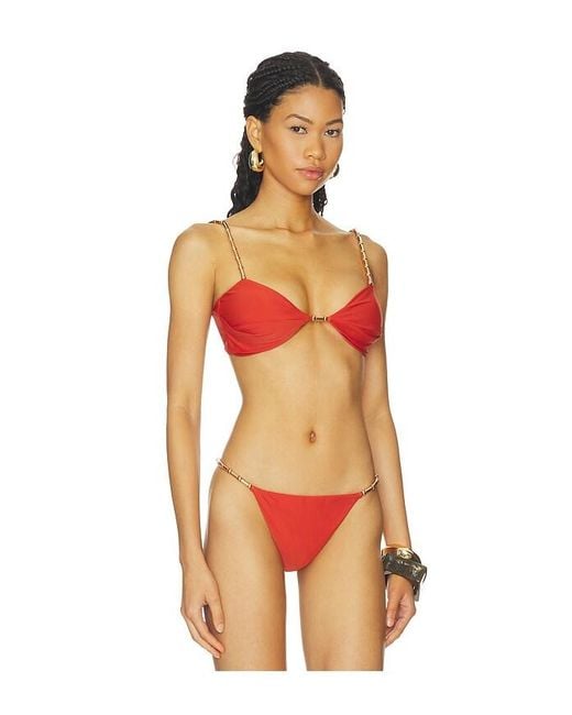Devon Windsor Orange Emmie Bikini Top