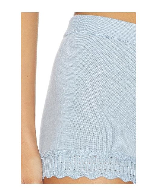 MAJORELLE Blue Kiria Pointelle Short
