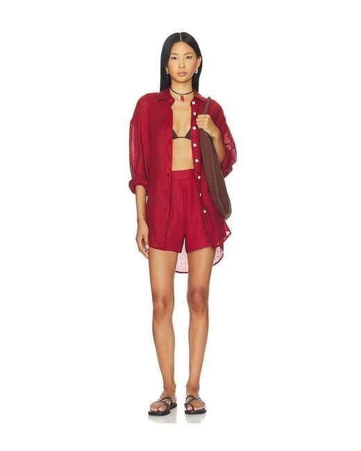 Vitamin A Red Playa Boyfriend Shirt