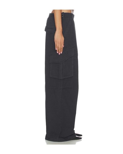 Alexander Wang Black Mid Rise Cargo Pant With Internal Logo