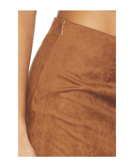 ALL THE WAYS Black Aiya Faux Suede Skirt