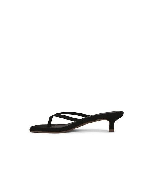 TKEES Black Julia Square Toe Suede Flip Flop