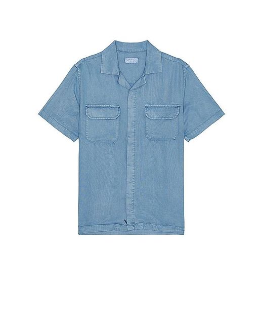 Gibson pigment dyed short sleeve shirt Saturdays NYC de hombre de color Blue