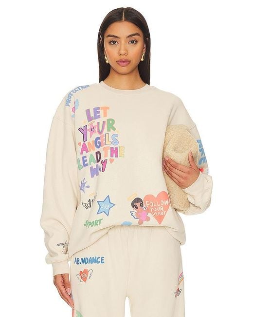 The Mayfair Group Natural Angels All Around You Crewneck