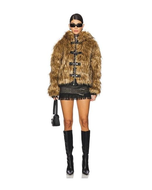 Jaded London Multicolor Mendoza Faux Fur Jacket