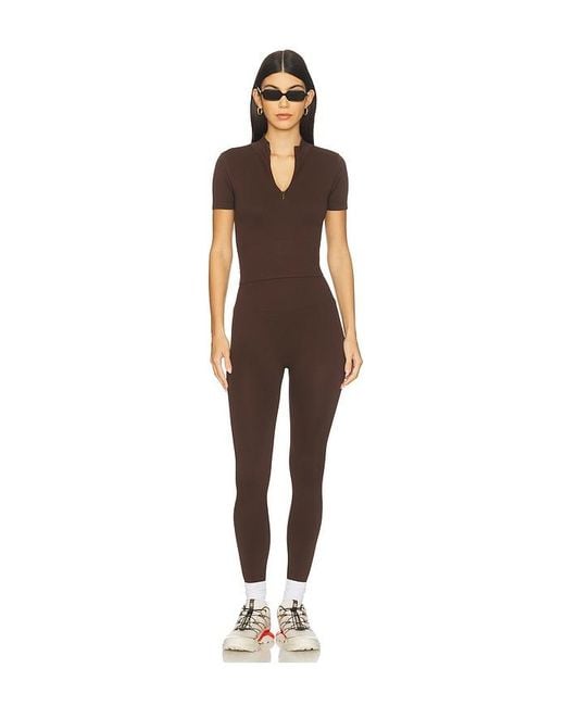 WellBeing + BeingWell Brown Jules Seamless Top