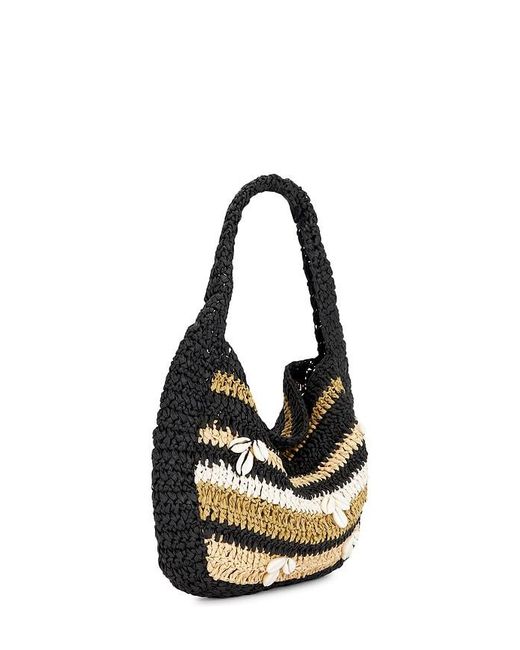 Free People Black Belize Shell Clutch