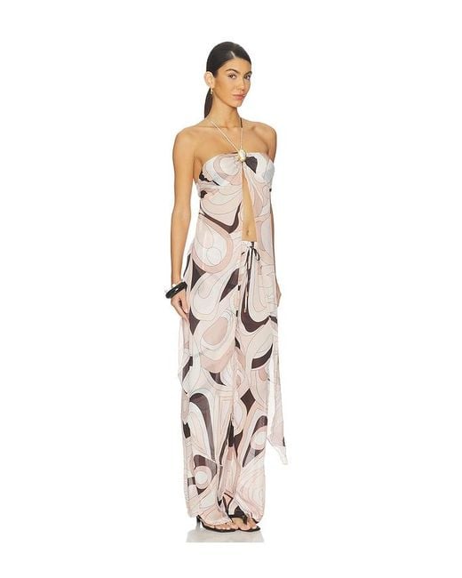 Cin Cin White Coral Moonstone Drape Top