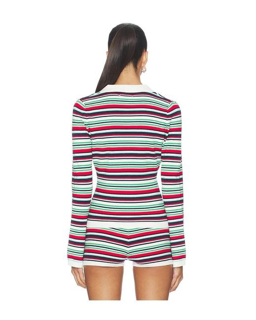 Seven Wonders Multicolor Xyla Collared Long Sleeve Knit Top