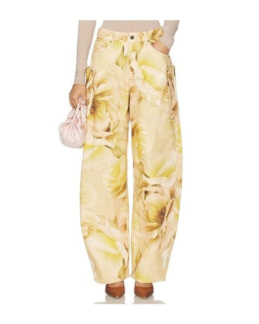 AFRM Metallic The Hr Chippy Barrel Pant