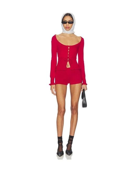 MAJORELLE Red Kaiden Short
