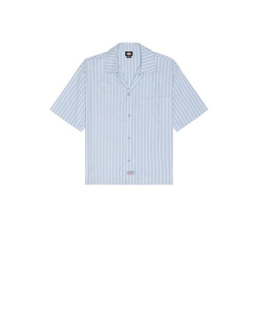 Dickies Blue Venedocia Stripe Shirt for men