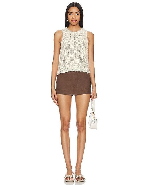 Lovers + Friends Brown Keila Skort