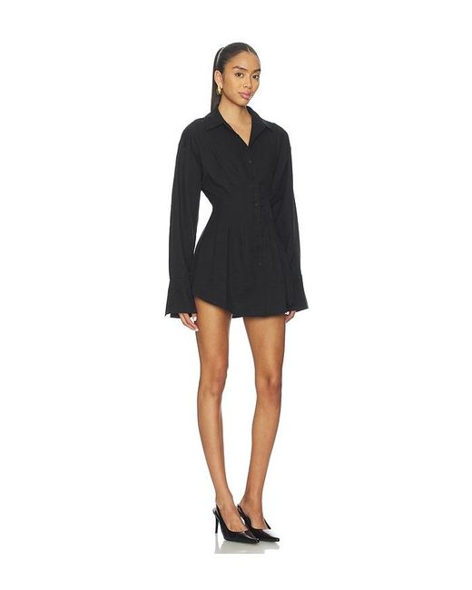 ALL THE WAYS Black Charitie Button Up Mini Dress