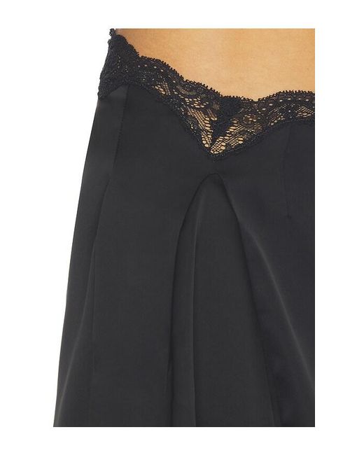 Vaillant Black Signature Satin Mini Skirt