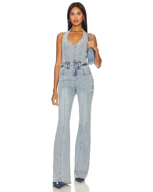 retroféte Blue Cynthia Jumpsuit