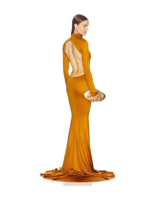 Michael Costello Metallic X Revolve Salima Gown
