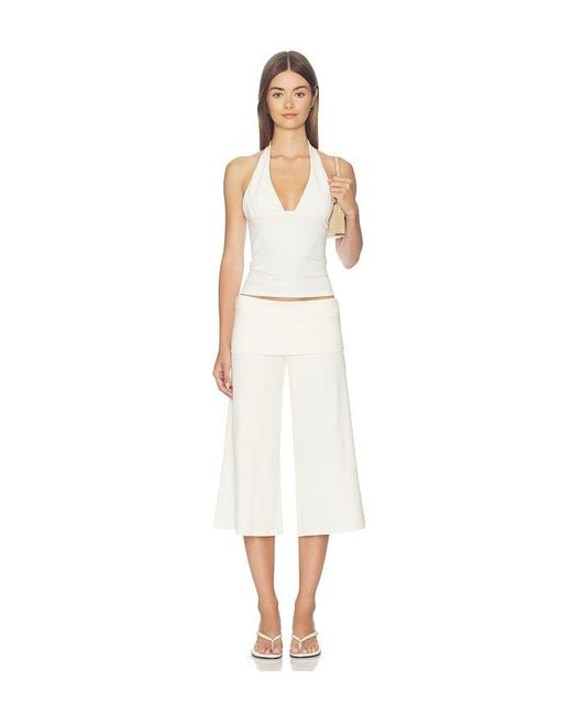Oddli White Cropped Gaucho