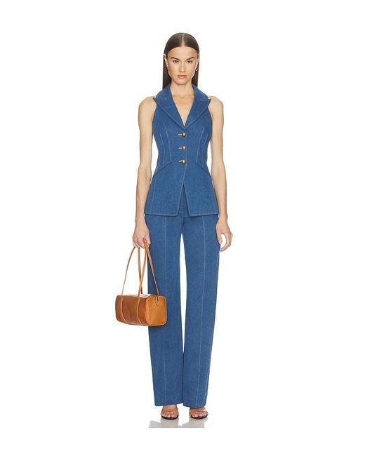 Veronica Beard Blue Frenkle Pant