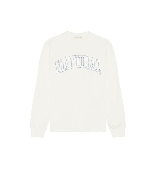 Museum of Peace & Quiet White Outline Long Sleeve Shirt for men