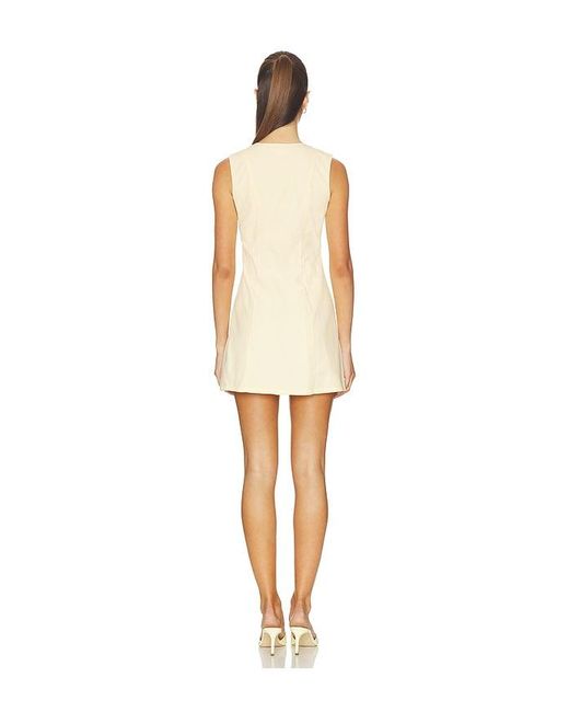 MORE TO COME Natural Selma Mini Dress